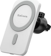 ExCorn Supports pour voiture / Chargeur ExCorn 2021 MagSafe White/ Wit - iPhone 12 - Vaderdag - iPhone 12 Pro - iPhone 12 Max - iPhone 12 Mini - Chargeur Sans Fil - Recharge Sans Fil - Magnétique - Support Auto/Voiture
