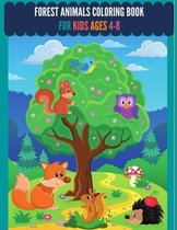 forest animals coloring book for kids ages 4-8