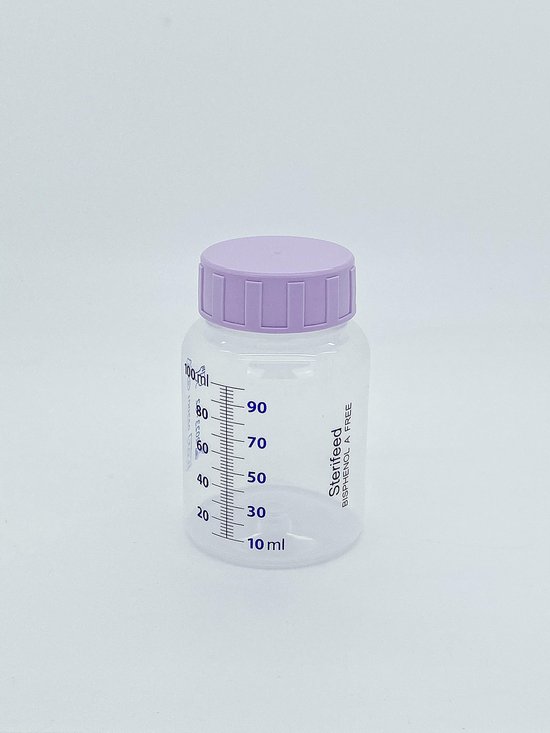 Sterifeed Moedermelk Bewaarfles voor eenmalig gebruik 100 ml 20 stuks van Sterifeed — afbeelding 2