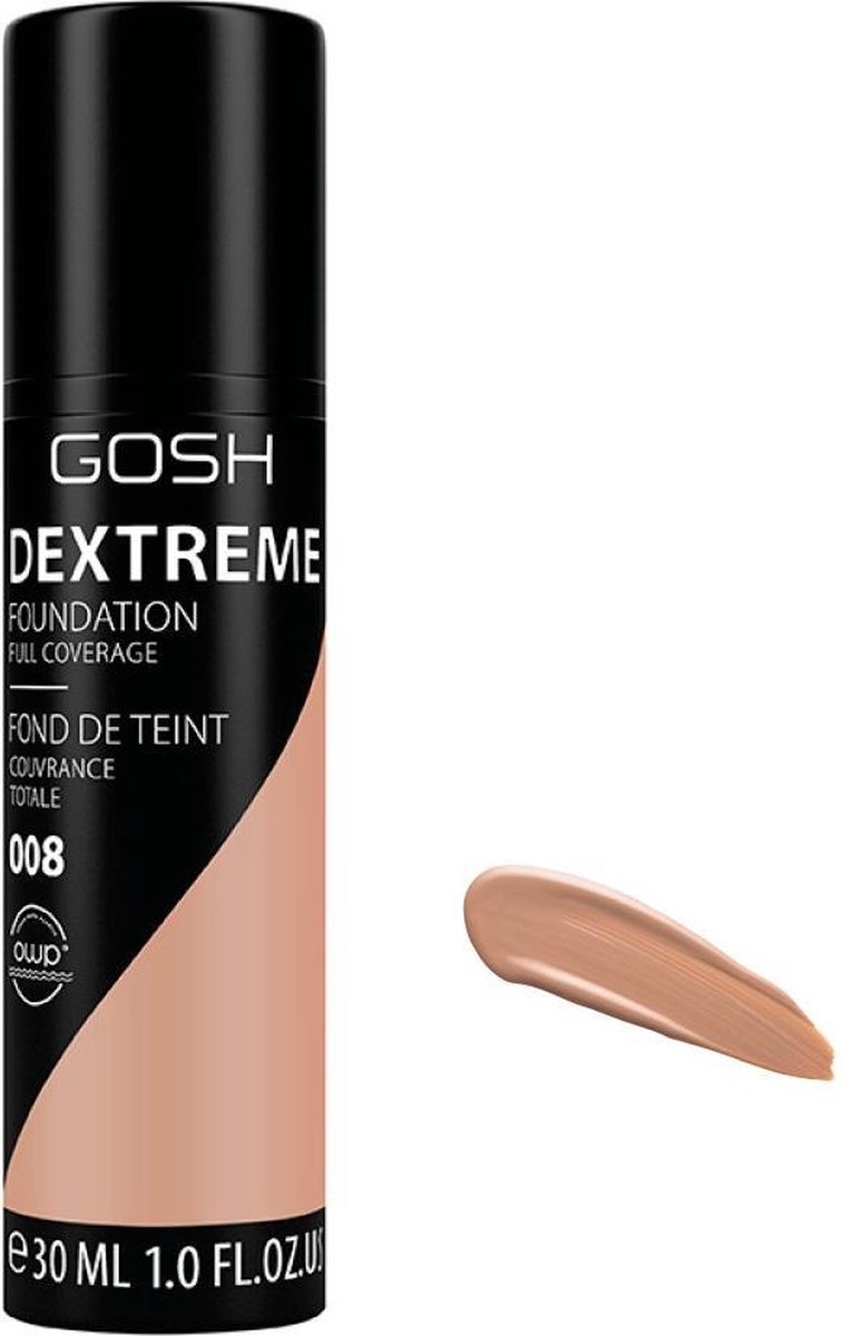 Gosh - Dextreme Foundation Full Coverage Concealing Face Primer 008 Golden 30Ml
