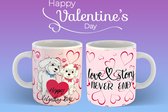 Mug Saint Valentin (histoire d'amour ne finit jamais)