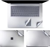 4 in 1 Notebook Shell Beschermfolie Sticker Set voor Microsoft Surface Laptop 3 15 inch (Zilver)