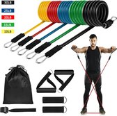 11 st/set Fitness elastiek - Sportelastieken - Elastieken weerstandsbanden set-krachttraining-home gym-thuis trainen