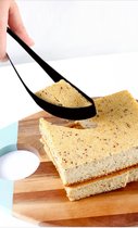 Taartsnijder | Taartzaag | Cake snijder | Taart spatel | Taartzaag snijder | Taartsnijhulp | Taartverdeler | Taartvorm | Taartschep | Taartmes | Elegant | Taart | RVS | Zwart |