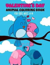 Valentine's Day Animal Coloring Book for Kids Ages 4-8