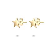 Twice As Nice Oorbellen in 18kt verguld zilver, ster, 1 cm
