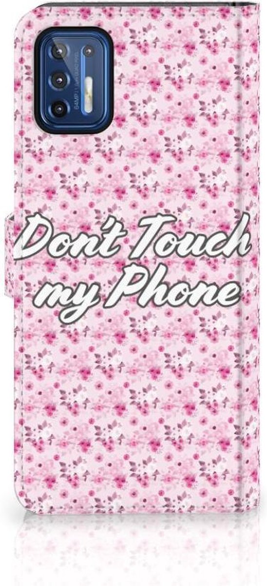 Motorola Moto G9 Plus Portemonnee Hoesje Flowers Pink DTMP