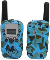 DrPhone WT388- 22 kanaals Walkie Talkies - Voor Kinderen – 6 Kilometer - Camouflage Blauw