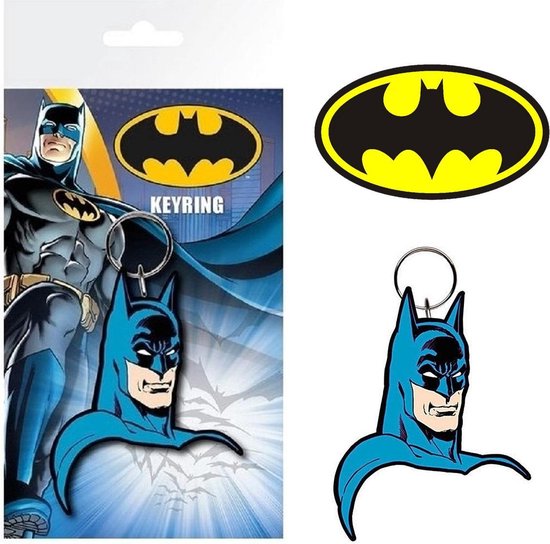 Batman comics sleutelhanger - 7 cm groot - Gemaakt van rubber