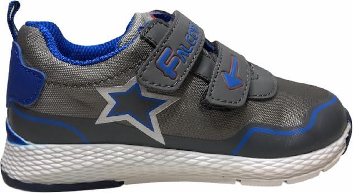 Falcotto sport sneaker 2 velcro's dodo grijs mt 26