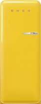 Smeg FAB28LYW5- Kastmodel koelkast - scharnier links - Geel
