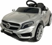 Mercedes GLA 45 Elektrische Kinderauto 12v - Zilver - Afstand Bestuurbaar - Muziek Module - 12v - Kunst Lederen Stoelen - Rubberen banden