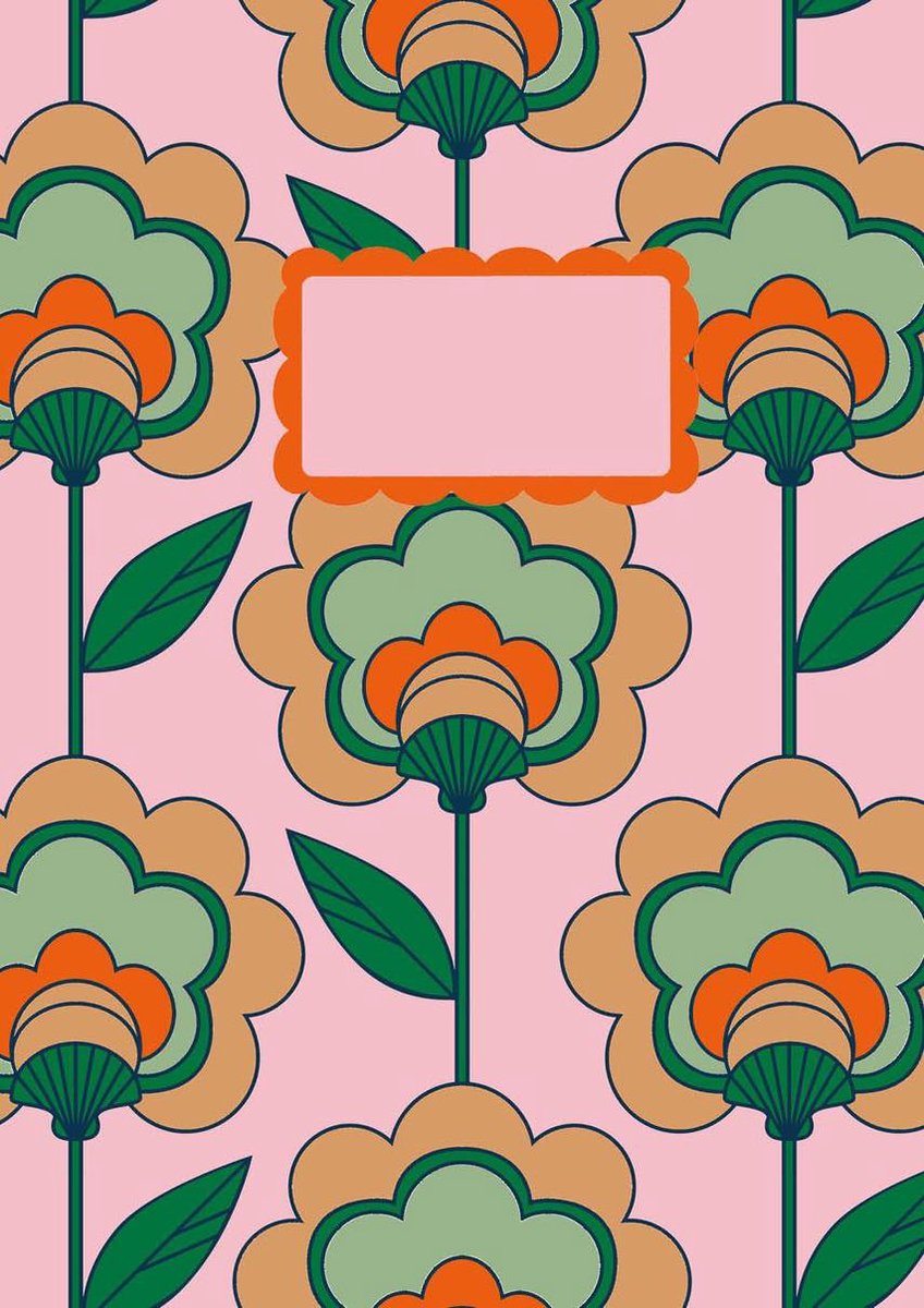 HappyBook - Week Planner - A4 - Weekplanner - Weekplan - Retro - Bloem - Roze - Oranje - Groen - Notities - To Do Lijstjes - Softcover - Elastiek - Effectiviteit - Schrijven - Business - Agenda - Zakelijke afspraken - Doelen behalen - Business Plan