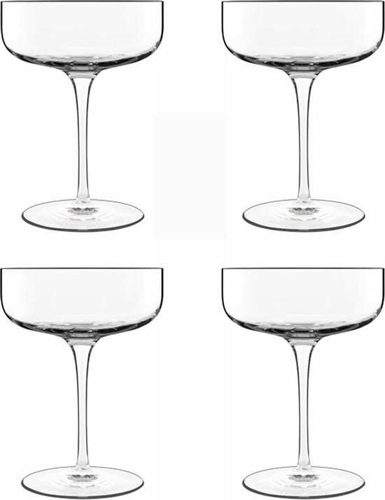 Luigi Bormioli Sublime Cocktailcoupe - Champagnecoupe  -  Cocktailglas 30cl - 4 stuks