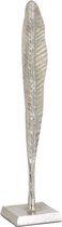 Ornament LEAF - Zilver - 10x10x45,5 - Blad Nikkel