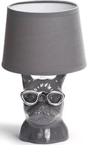 LED Tafellamp - Tafelverlichting - Aigi Xinus - E14 Fitting - Rond - Mat Grijs - Keramiek - BES LED