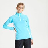 Dare2B Involved II sneldrogende lichtgewicht Core Stretch tussenlaag voor dames met halve rits, azuurwit blauw