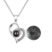 Semyco® - Magische ketting - 100 talen ik hou van jou - Zilver hart - Moederdag ketting