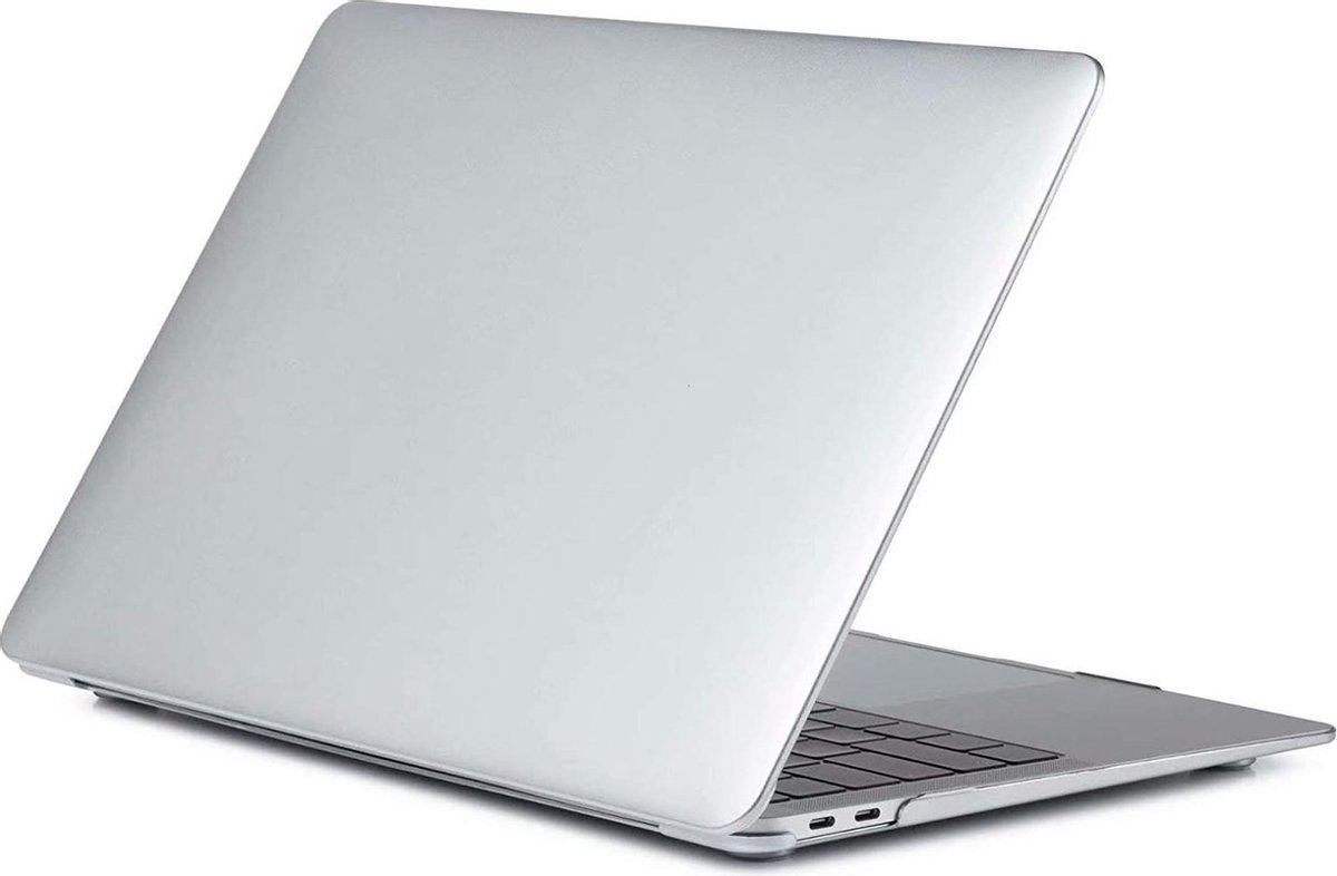 Macbook Case Cover Hoes voor Macbook Air 13 inch 2020 A2179 - A2337 M1 - Laptop Cover - Metallic Zilver