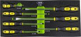 JBM Tools | Set van 7 Platkop schroevendraaiers | Toevoeging gereedschapskar