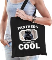 Sac en coton Animaux panthère noire adulte + enfant noir - les panthères sont cool sac shopping / sac de sport / sac de sport - fan de panthères cadeau