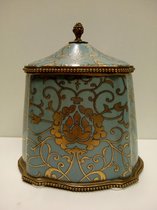 Voorraadpot - snoeppot - bewaardoos - pot - Keramiek - turquoise