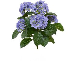 Hortensia kunstplant 40cm - blauw - zonder pot