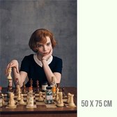 Allernieuwste Canvas Schilderij The Queens's Gambit 2 - TV Serie - Woonkamer - Poster - 50 x 75 cm - Kleur