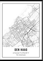 Den Haag poster | stadsposter | industrieel | zwart / wit - 40 x 30 cm