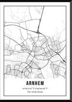 Arnhem poster | Stadsposter | Industrieel | zwart / wit - 40 x 30 cm