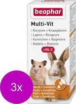 Beaphar Multi-Vitamine Knaagdier - Supplement - 3 x 20 ml