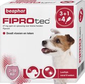 Beaphar fiprotec hond tegen teken en vlooien 2-10 kg 3+1 pip