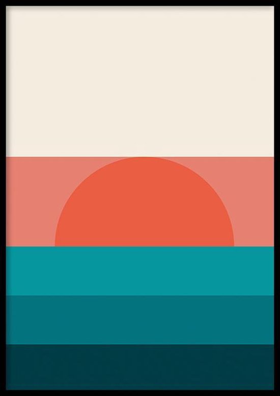 Poster Abstract Horizon - 50x70 cm - Abstract Poster - WALLLL