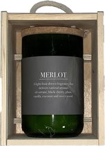 Geurkaars in wijnkist - Merlot