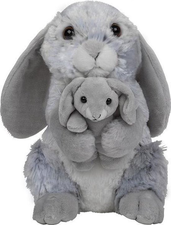 Buitensporig bladzijde ik ben gelukkig Pluche familie Konijnen knuffels van 22 cm - Dieren speelgoed knuffels  cadeau - Moeder... | bol.com