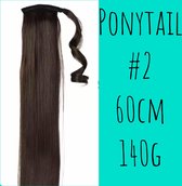 Clip In Ponytail #2 dark  brown