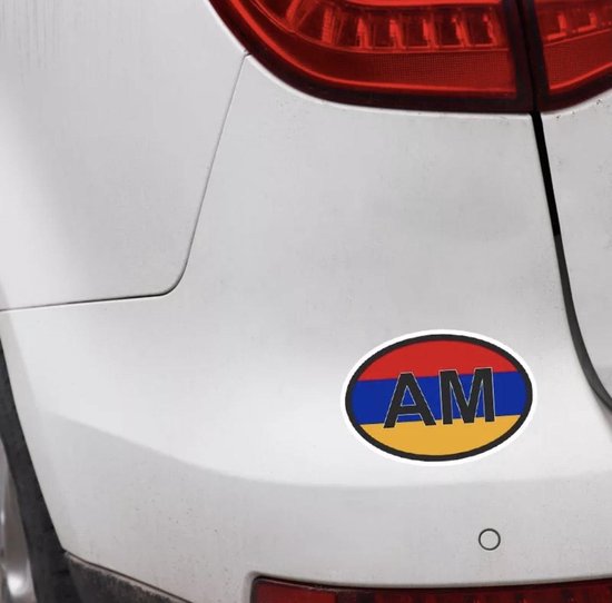 AM Armeense Vlag Autosticker - Armenië - Hayastan - Armenian Flag for Car Logo - Hayasdan - LoliQ