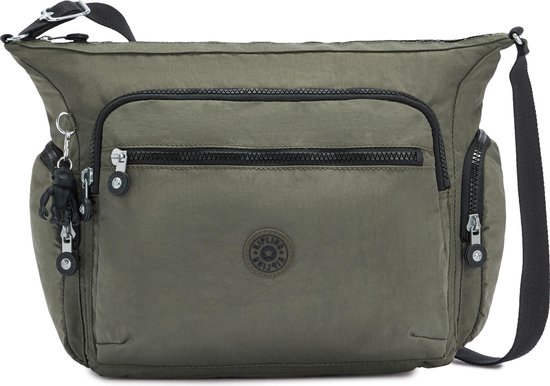 kipling Sac à épaule bandoulière Sac à épaule Eyes Wide Open Gabbie Large Shoulderbag Green Moss Vert