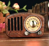 Retro Radio - Met Bluetooth  - Vintage Radio - Draagbaar - FM Radio - Accu -Radio Met bluetooth -AUX