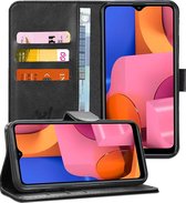 Hoesje geschikt voor Samsung Galaxy A20s - Book Case Leer Pasjeshouder Zwart