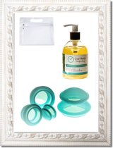 Goodbye Cellulite Cups Massageset - Bindweefselmassage Cupset mét massageolie