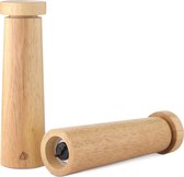 Zout- en pepermolenset - Verstelbare Ruber Wood zout- en pepermolens Shakers met keramische maalkern voor thuis, restaurants - Ontwerp 1