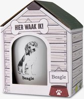 Mok - Hond - Cadeau - Beagle - Gevuld met een verpakte zuurtjesmix - In cadeauverpakking met gekleurd lint