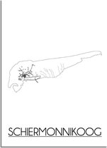 Schiermonnikoog Plattegrond poster A2 (42x59,4cm) - DesignClaud