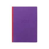 Letts of London Two Tone A5 2021 week to view agenda purple / red