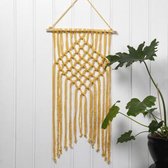 JGJ Macramé wandhanger wand decoratie oker geel