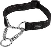 Rogz For Dogs Snake Choker Hondenhalsband - Zwart - 15 mm x 32-44 cm