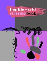 Reptile world coloring book