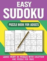 Easy Sudoku Puzzle Book For Adults