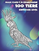 Malbucher fur Erwachsene - Einfaches Level - 100 Tiere